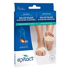 Epitact Coussinets Double Protection Hallux Valgus & Douleurs Plantaires Taille L 1 Paire