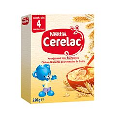 Nestlé Cerelac Céréale Biscuitée pour Panades de Fruits Sans Gluten 4m+ 300g
