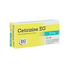 Cetirizine EG 10mg 20 Comprimés Pelliculés