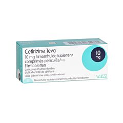 Cetirizine Teva 10mg 50 Comprimés