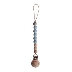 Mushie Attache-Sucette Cleo Cloud Bois & Bleu Clair 1 Pièce
