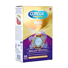 Corega Max Clean Nettoyant Quotidien Prothèse 66 Comprimés