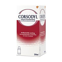 Corsodyl 2mg/ml Solution pour Bain de Bouche Flacon 200ml