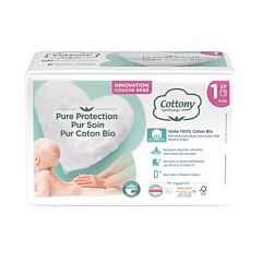 Cottony Couches Bébé - Taille 1 -  2-5kg - 27 Pièces