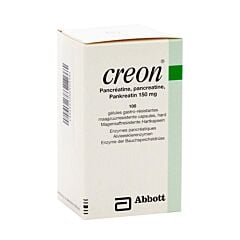 Creon 10.000 150mg Enzymes Pancréatiques 100 Gélules Gastro-Résistantes
