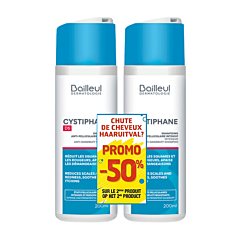 Cystiphane DS Intensieve Anti-Roos Shampoo 2x200ml - PROMO 2e -50%