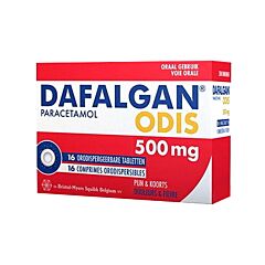 Dafalgan Adultes 500mg Odis 16 Comprimés Orodispersibles