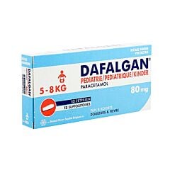 Dafalgan Pediatrie 80mg 12 Zetpillen