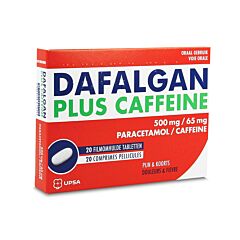 Dafalgan Plus Caffeine 500mg/65mg 20 Comprimés Pelliculés