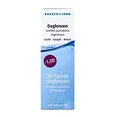 Bausch+Lomb Zachte Daglenzen - -1,00 - 30 Stuks