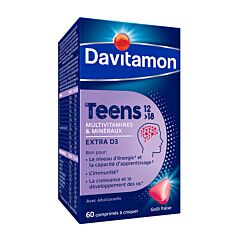 Davitamon Teens 12>18 Goût Fraise 60 Comprimés à Croquer