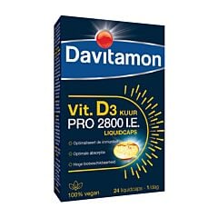 Davitamon Vitamine D3 Cure Pro 2800 U.I. 24 Liquidcaps