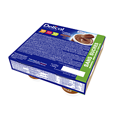 Delical HP-HC Dessertcrème Zonder Suiker Cacao 4x124g