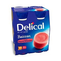 Delical Boisson Lactée HP-HC Fruits Rouges 4x200ml