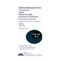 Dextromethorphan Teva 7,5mg/5ml Solution Buvable Flacon 180ml