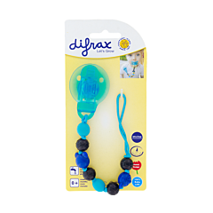 Difrax Attache-Sucette Perles Bleues 1 Pièce
