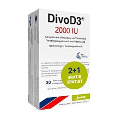 DivoD3 2000UI Vitamine D - Sinaasappelsmaak - 30 Orodispergeerbare Films Promo 2+1 GRATIS