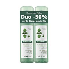 Klorane Droogshampoo Brandnetel Vet Haar Duopack 2x150ml PROMO -2de 50%