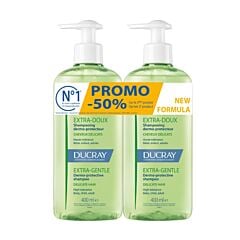 Ducray Extra-Doux Shampooing Dermo-Protecteur 2x400ml Promo 2ème à -50%