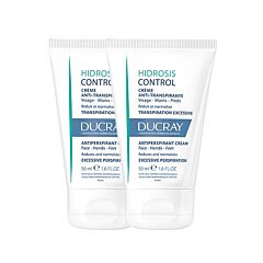 Ducray Hidrosis Control Anti-Transpirant Crème Handen/Voeten/Gelaat  2x50ml Promo 2de - 50%