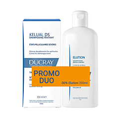 Ducray Promo Kelual DS Shampooing Traitant 100ml + Elution Shampooing Équilibrant 200ml -30%