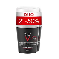 Vichy Homme Déodorant Anti-Transpirant 72h Roll-On PROMO Duo 2x50ml