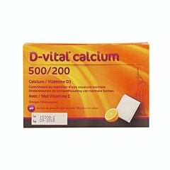 D-Vital Calcium 500mg/200UI Calcium/Vitamine D3 Orange 40 Sachets