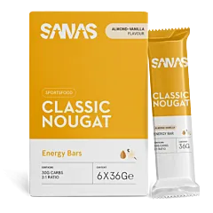 Sanas Classic Nougat Almond/Vanilla Energy Repen - 6x36g