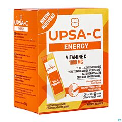 UPSA‑C Energy Vitamine C 1000 mg Sinaasappelsmaak – 20 sticks