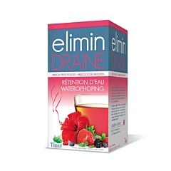 Tilman Elimin Draine Rétention d'Eau Tisane Hibiscus Fruits Rouges 20 Sachets