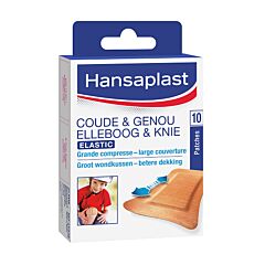 Hansaplast Elastic Coude & Genou 10 Grandes Compresses