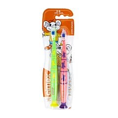 Elmex Enfants 3-6 ans Brosse à Dents Manuelle Souple 2 Pièces