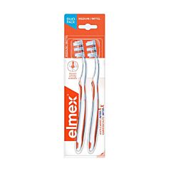 Elmex Anti-Caries Brosse à Dents Manuelle Inter X Medium 2 Pièces