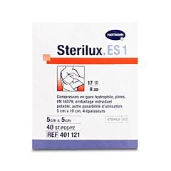 Hartmann Sterilux ES1 Compresses Stériles 8 Plis 5x5cm 40x1 Pièce