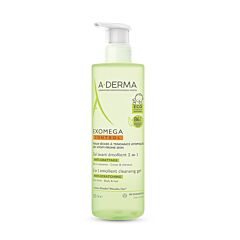 A-Derma Exomega Control Gel Lavant Emollient 2en1 Anti-Grattage Flacon 500ml