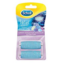 Scholl Velvet Smooth Rouleaux de Remplacement Grain Sensation Douceur 2 Pièces