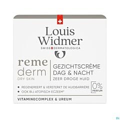 Louis Widmer Remederm Crème Visage Jour & Nuit - Sans Parfum - 50ml