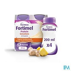Fortimel Protein 2.4kcal Saveur Tropical-Gingembre 4x200ml