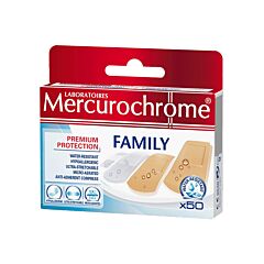 Mercurochrome Family Pansements 50 Pièces