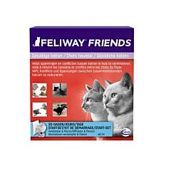 Feliway Friends Kit de Démarrage Diffuseur + Recharge 1 Mois Flacon 48ml