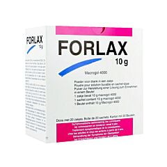 Forlax 10g Constipation Poudre pour Solution Buvable 20 Sachets