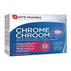 Forté Pharma Chrome 100 Glycémie 30 Comprimés