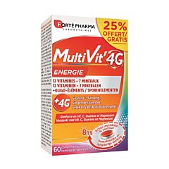 Forté Pharma MultiVit' 4G Energie 60 Comprimés PROMO 25% OFFERT