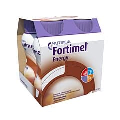 Fortimel Energy Chocolade Flesjes 4x200ml