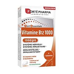 Forté Pharma Vitamine B12 1000 - Goût Menthe - 60 Comprimés À Mâcher
