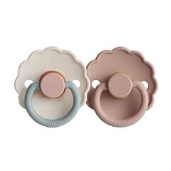 Frigg Daisy Fopspeen Duo - Blush/Cotton Candy - 0-6 Maanden - Maat 1 - 2 Stuks