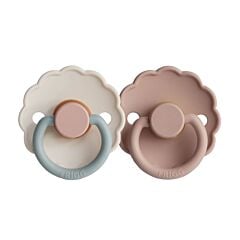 Frigg Daisy Fopspeen Duo - Blush/Cotton Candy - 6-18 Maanden - Maat 2 - 2 Stuks