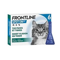 Frontline Spot On Kat Vlooien/ Teken 6x0,50ml