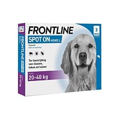 Frontline Spot-On Chiens L 20-40kg 3 Pipettes x 2,68ml