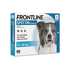 Frontline Spot-On Chiens M 10-20kg 3 Pipettes x 1,34ml